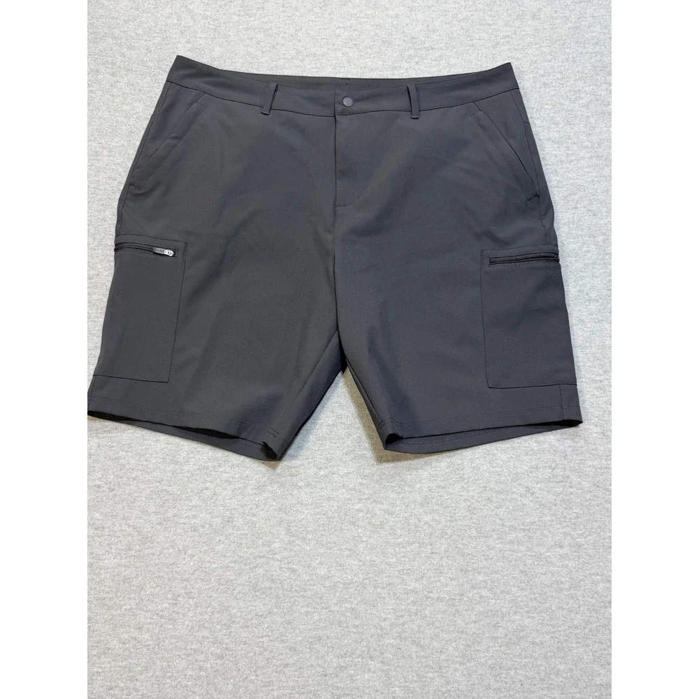 Castore Mens Charcoal Gray Stretch Performance Cargo Shorts Size 36 F1 Indy Golf